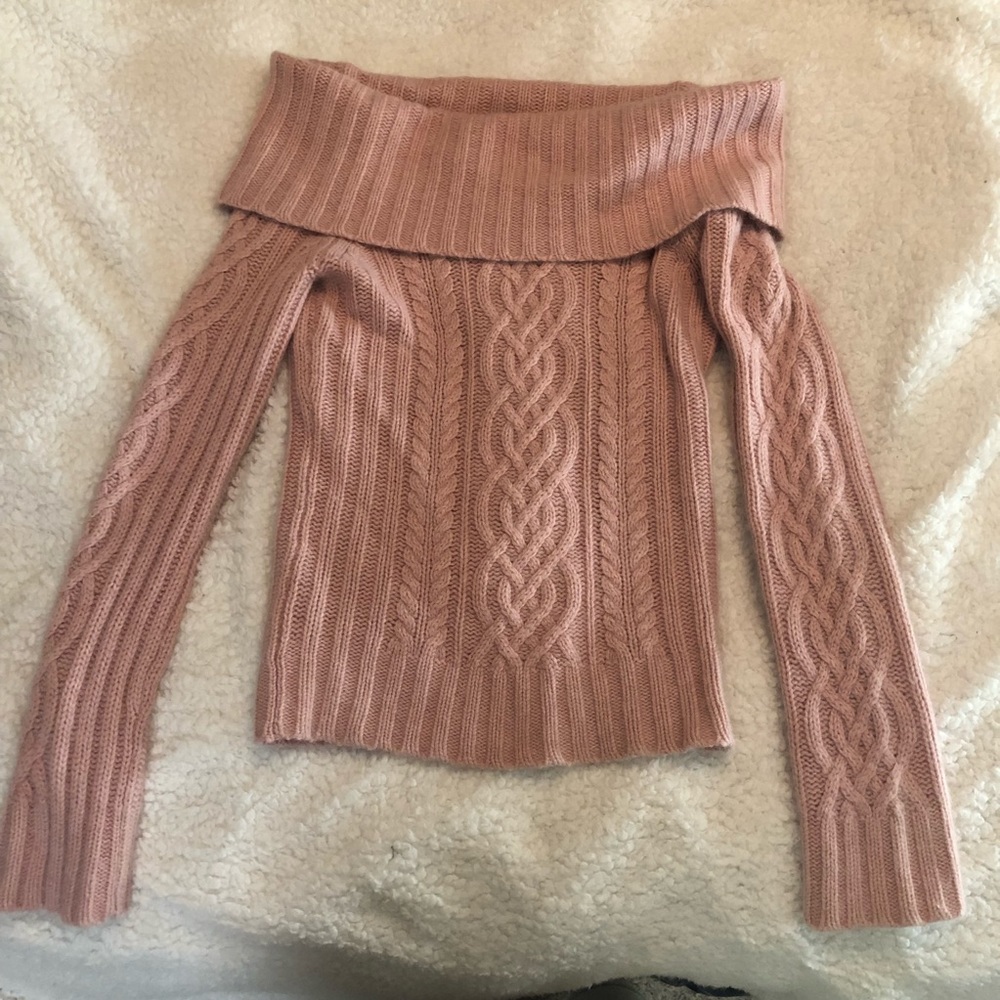 🌸Blush Off the Shoulder knit sweater